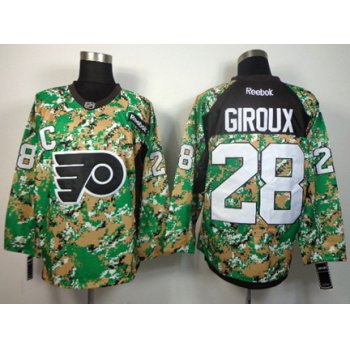 Philadelphia Flyers #28 Claude Giroux 2014 Camo Jersey
