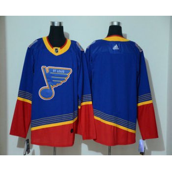 Men's St. Louis Blues Blank Blue Adidas Stitched NHL Throwback Jersey
