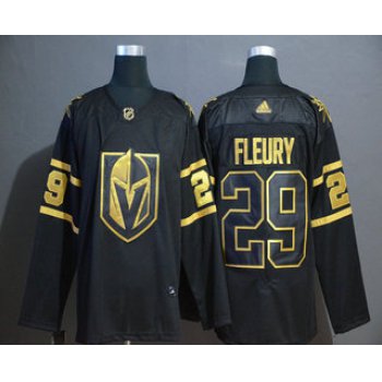 Men's Vegas Golden Knights #29 Marc-Andre Fleury Black Golden Adidas Stitched NHL Jersey