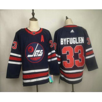 Men's Winnipeg Jets #33 Dustin Byfuglien Navy Blue 2019 Heritage Classic Adidas Stitched NHL Jersey