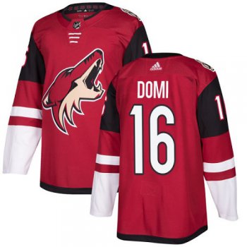 Adidas Coyotes #16 Max Domi Maroon Home Authentic Stitched NHL Jersey