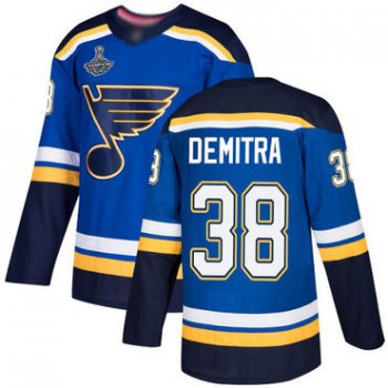 Blues #38 Pavol Demitra Blue Home Authentic Stanley Cup Champions Stitched Hockey Jersey