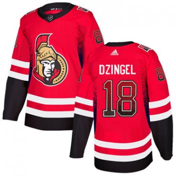 Men's Ottawa Senators #18 Ryan Dzingel Red Drift Fashion Adidas Jersey