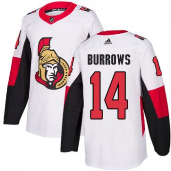 Adidas Men's Ottawa Senators #14 Alexandre Burrows Authentic White Away NHL Jersey