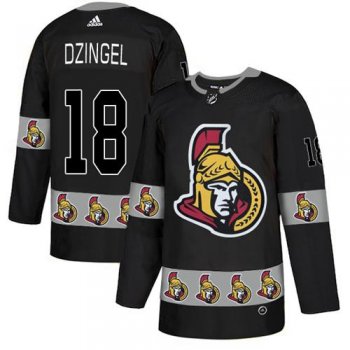 Adidas Senators #18 Ryan Dzingel Black Authentic Team Logo Fashion Stitched NHL Jersey