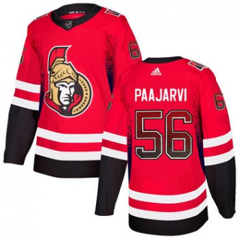 Men's Ottawa Senators #56 Magnus Paajarvi Red Drift Fashion Adidas Jersey