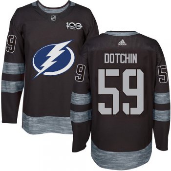 Adidas Lightning #59 Jake Dotchin Black 1917-2017 100th Anniversary Stitched NHL Jersey