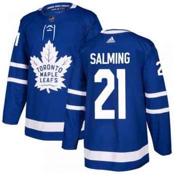 Adidas Toronto Maple Leafs #21 Borje Salming Blue Home Authentic Stitched NHL Jersey