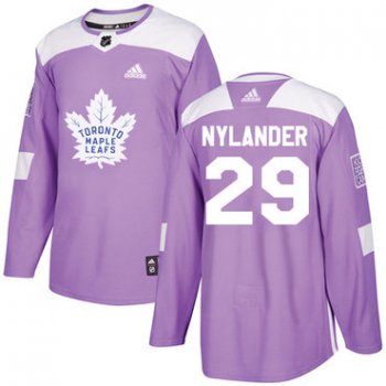 Adidas Maple Leafs #29 William Nylander Purple Authentic Fights Cancer Stitched NHL Jersey