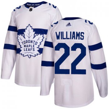 Adidas Toronto Maple Leafs #22 Tiger Williams White Authentic 2018 Stadium Series Stitched NHL Jersey