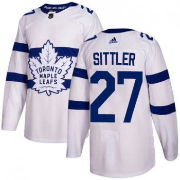 Adidas Toronto Maple Leafs #27 Darryl Sittler White Authentic 2018 Stadium Series Stitched NHL Jersey
