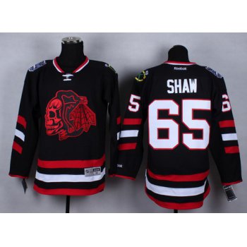 Chicago Blackhawks #65 Andrew Shaw 2014 Stadium Series Black With Red Skulls Jersey