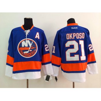 New York Islanders #21 Kyle Okposo Light Blue Jersey