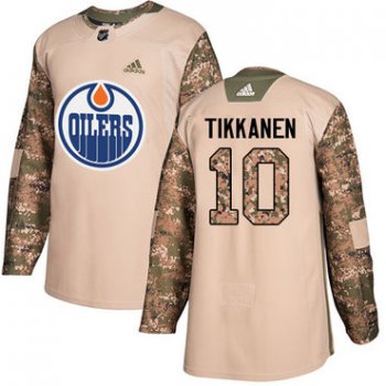 Adidas Edmonton Oilers #10 Esa Tikkanen Camo Authentic 2017 Veterans Day Stitched NHL Jersey