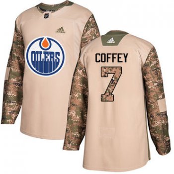 Adidas Edmonton Oilers #7 Paul Coffey Camo Authentic 2017 Veterans Day Stitched NHL Jersey