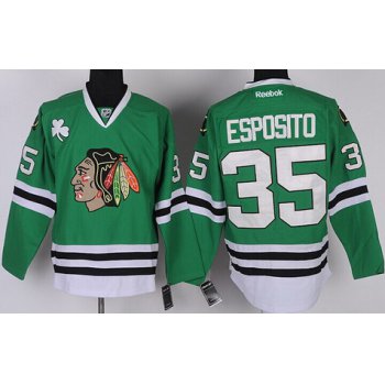 Chicago Blackhawks #35 Tony Esposito Green Jersey