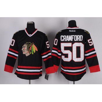 Chicago Blackhawks #50 Corey Crawford Black Jersey