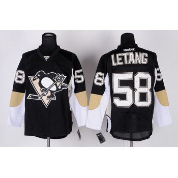 Pittsburgh Penguins #58 Kris Letang Black Jersey