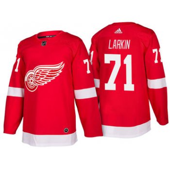 Men's Detroit Red Wings #71 Dylan Larkin Red Home 2017-2018 adidas Hockey Stitched NHL Jersey