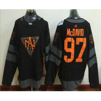Men's North America Hockey #97 Connor McDavid Black 2016 World Cup of Hockey Stitched WCH Game Jersey