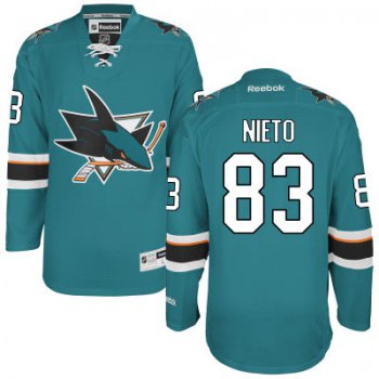 Men's San Jose Sharks #83 Matt Nieto Teal Green Home Jersey