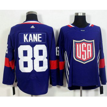 Men's Team USA #88 Patrick Kane Navy Blue 2016 World Cup of Hockey Game Jersey