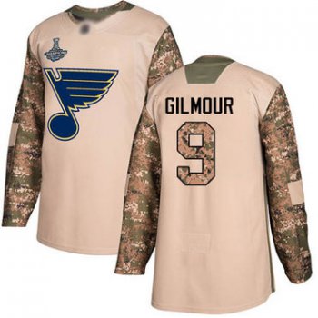 Blues #9 Doug Gilmour Camo Authentic 2017 Veterans Day Stanley Cup Champions Stitched Hockey Jersey