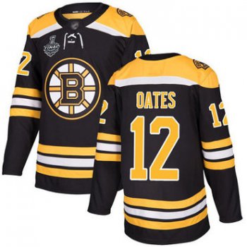 Men's Boston Bruins #12 Adam Oates Black Home Authentic 2019 Stanley Cup Final Bound Stitched Hockey Jersey