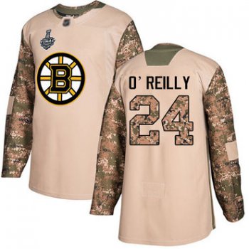 Men's Boston Bruins #24 Terry O'Reilly Camo Authentic 2017 Veterans Day 2019 Stanley Cup Final Bound Stitched Hockey Jersey