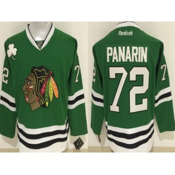 Men's Chicago Blackhawks #72 Artemi Panarin Green Reebok Hockey Jersey