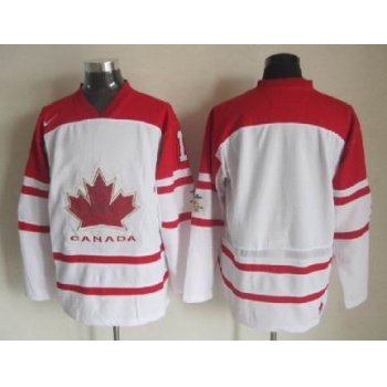 2010 Olympics Canada Blank White Jersey