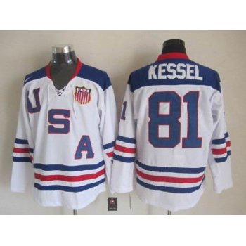 2010 Olympics USA #81 Phil Kessel White Jersey