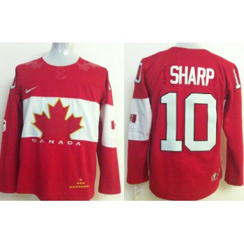 2014 Olympics Canada #10 Patrick Sharp Red Jersey