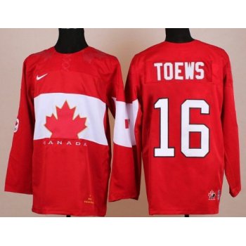 2014 Olympics Canada #16 Jonathan Toews Red Jersey