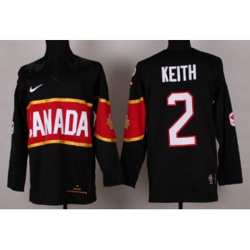 2014 Olympics Canada #2 Duncan Keith Black Jersey