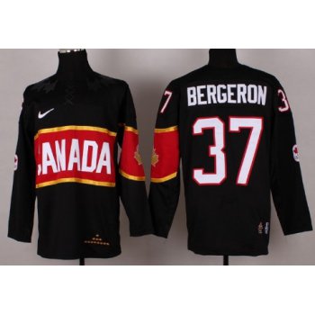 2014 Olympics Canada #37 Patrice Bergeron Black Jersey