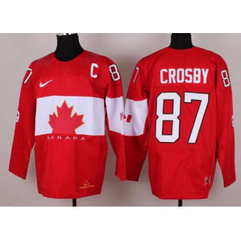 2014 Olympics Canada #87 Sidney Crosby Red Jersey