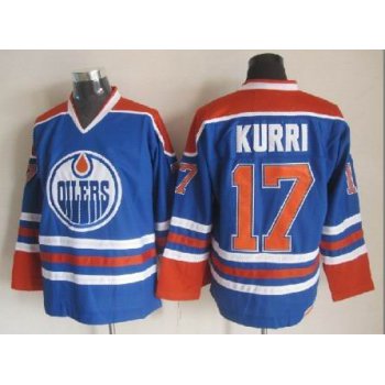 Edmonton Oilers #17 Jari Kurri Royal Blue Throwback CCM Jersey