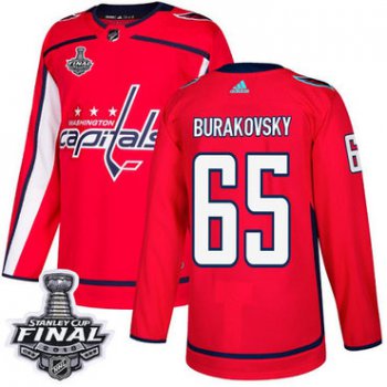 Adidas Capitals #65 Andre Burakovsky Red Home Authentic 2018 Stanley Cup Final Stitched NHL Jersey