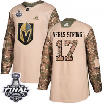 Adidas Golden Knights #17 Vegas Strong Camo Authentic 2017 Veterans Day 2018 Stanley Cup Final Stitched NHL Jersey