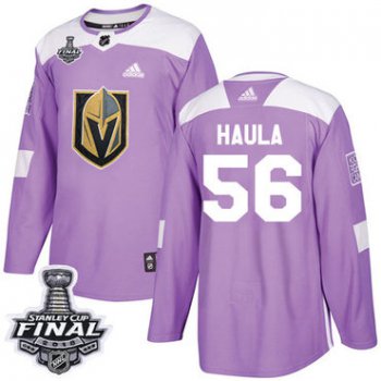 Adidas Golden Knights #56 Erik Haula Purple Authentic Fights Cancer 2018 Stanley Cup Final Stitched NHL Jersey