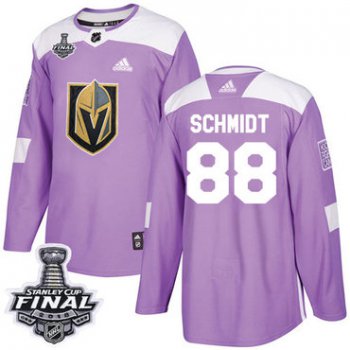 Adidas Golden Knights #88 Nate Schmidt Purple Authentic Fights Cancer 2018 Stanley Cup Final Stitched NHL Jersey