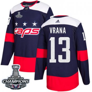 Adidas Washington Capitals #13 Jakub Vrana Navy Authentic 2018 Stadium Series Stanley Cup Final Champions Stitched NHL Jersey