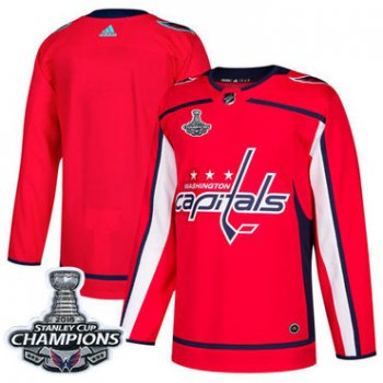 Adidas Washington Capitals Blank Red Home Authentic Stanley Cup Final Champions Stitched NHL Jersey