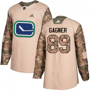 Adidas Canucks #89 Sam Gagner Camo Authentic 2017 Veterans Day Stitched NHL Jersey
