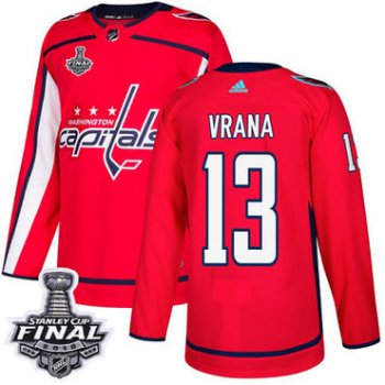 Adidas Capitals #13 Jakub Vrana Red Home Authentic 2018 Stanley Cup Final Stitched NHL Jersey