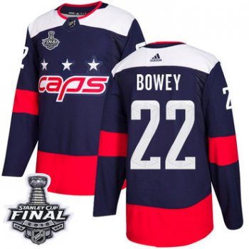 Adidas Capitals #22 Madison Bowey Navy Authentic 2018 Stadium Series Stanley Cup Final Stitched NHL Jersey