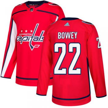 Adidas Capitals #22 Madison Bowey Red Home Authentic Stitched NHL Jersey