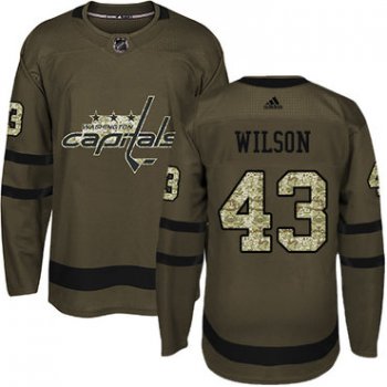 Adidas Capitals #43 Tom Wilson Green Salute to Service Stitched NHL Jersey