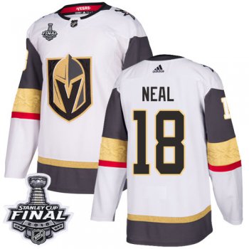 Adidas Golden Knights #18 James Neal White Road Authentic 2018 Stanley Cup Final Stitched NHL Jersey